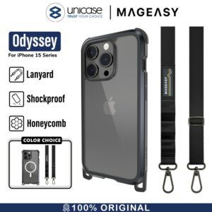 Casing hp iphone 15 pro max plus mageasy odyssey